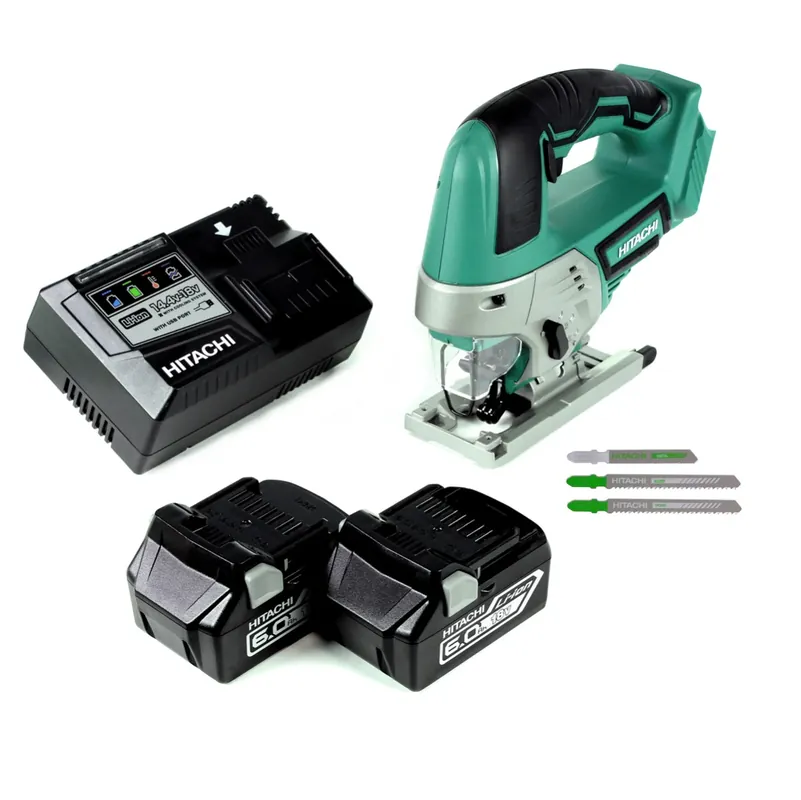 Bestseller Hitachi CJ 18 DGL 18V Akku Stichsäge + 2x Akku 6,0Ah + Ladegerät + 3x Stichsägeblätter