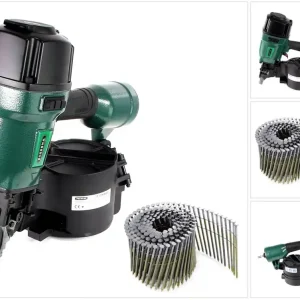 Prebena 7F-CNW90-S01 Druckluftnagler für Coilnägel Type CNW von 45-90mm + Prebena CNW31/90BKRI Coilnägel Ringschaft 3600 Stück Kracherpreis