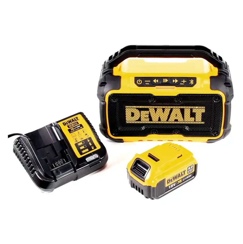 DeWalt DCR 011 Akku Bluetooth Lautsprecher 10,8-18V + 1x Akku 4,0Ah + Ladegerät Must-Have