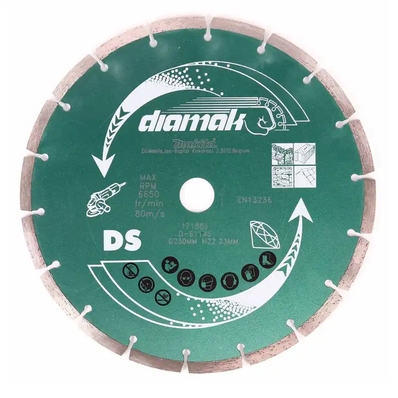 Preisknaller Makita Diamak 230 mm 25 Stk. ( 25x D-61145 ) Diamant Trennscheibe für Stein, Beton Aufnahme 22,23 mm