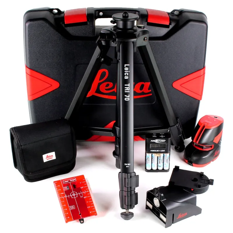 Preis Gesenkt Leica Lino L2P5 Punkt- und Kreuzlinienlaser Geosystems Profipaket im Transportkoffer mit Stativ inkl. Akkus + Ladegerät