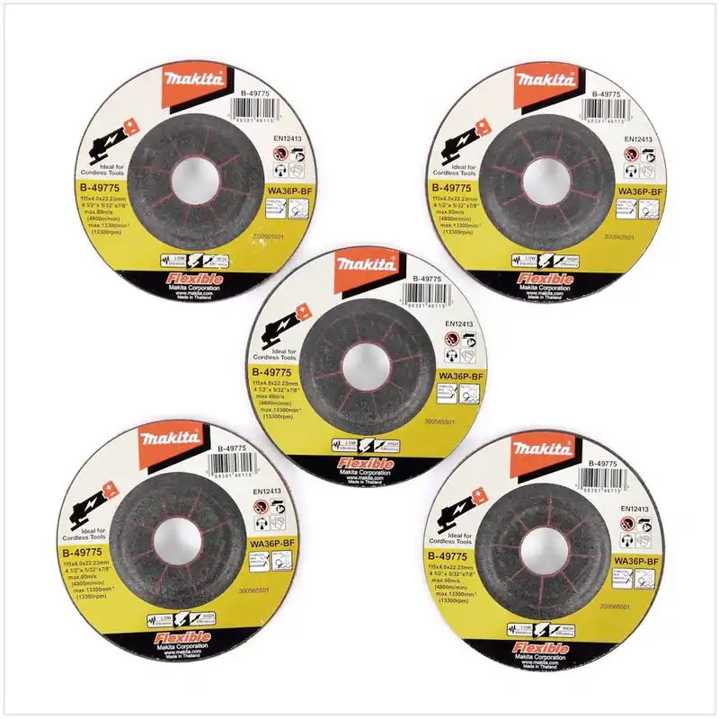 Makita Schruppscheibe Schleifscheibe 115 mm 5er Set ( B-49775 ) Begrenztes Angebot
