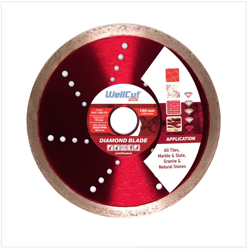 Nur Für Kurze Zeit WellCut Diamond Blade Diamant Trennscheibe 180 x 25,4 mm Profi Continuous (555 - 180 / 25)