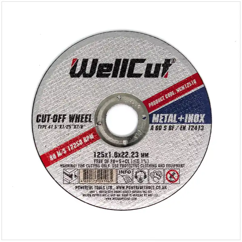 WellCut WCM 12510 - 25 Stück Trennscheiben 125 mm für Metalle, Stahlblech, Edelstahl Markenprodukt