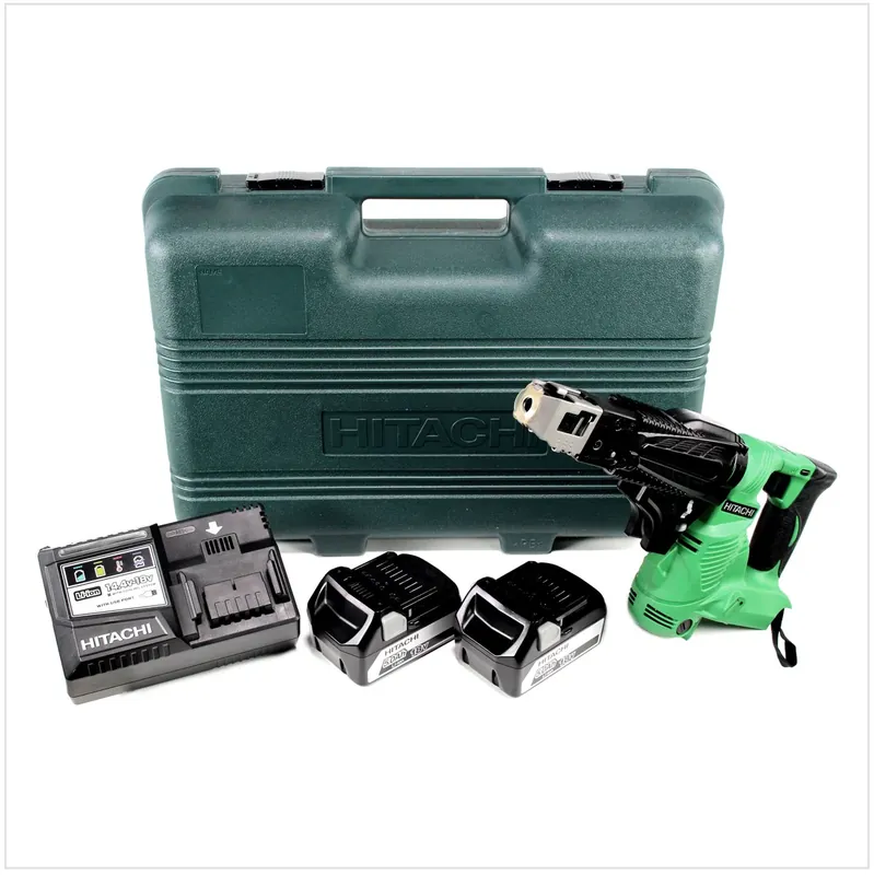 Hitachi WF 18 DSL Schnellbau Schrauber im Koffer + 2x Hitachi BSL 1850 18 V 5,0 Ah Akku + 1x Hitachi UC 18YSL3 Akku Ladegerät 14,4 - 18 V Zertifiziert
