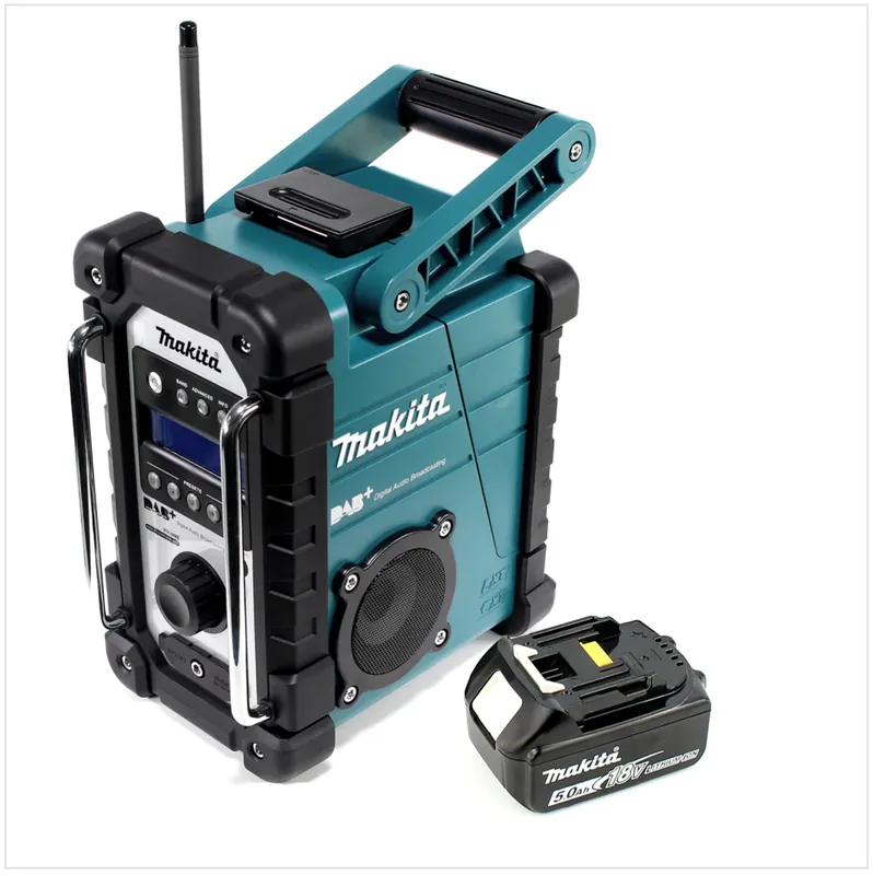 Makita DMR 110 Digital Baustellen DAB+ Radio + 1x BL 1850 B 18V - 5Ah Akku - ohne Ladegerät Sale
