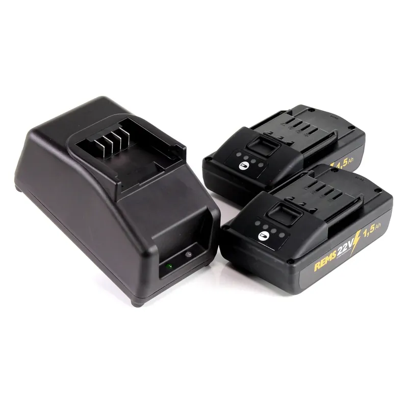 REMS Akku Set Power Pack 21,6V (22V max) mit 2x Akku 1,5Ah + Ladegerät 90W ( 571585 ) Bestseller