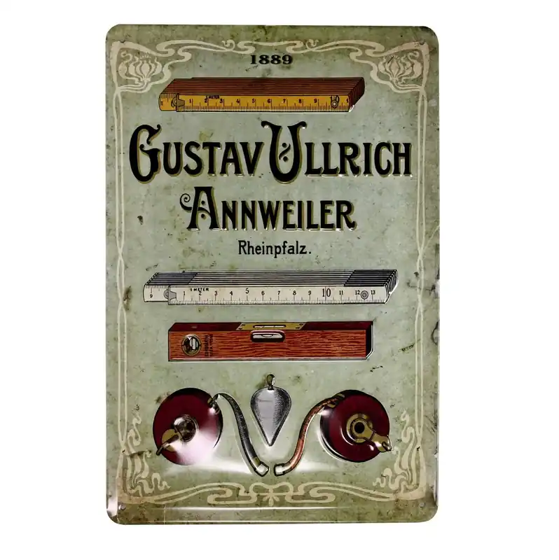 Solange Der Vorrat Reicht Stabila Schild Gustav Ullrich Annweiler Retro Vintage 300x200x2mm ( LxBxH )