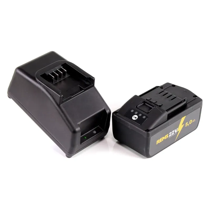 REMS Akku Set Power Pack 21,6V (22V max) mit 1x Akku 5,0Ah ( 571581 R22 ) + Ladegerät 90W ( 571585 R220 ) Kracherpreis
