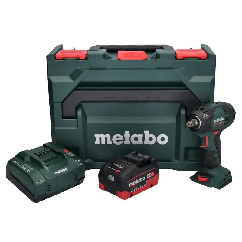 Zertifiziert Metabo SSW 18 LTX 300 BL Akku Schlagschrauber 18 V 300 Nm 1/2" Brushless + 1x Akku 5,5 Ah + Ladegerät + metaBOX