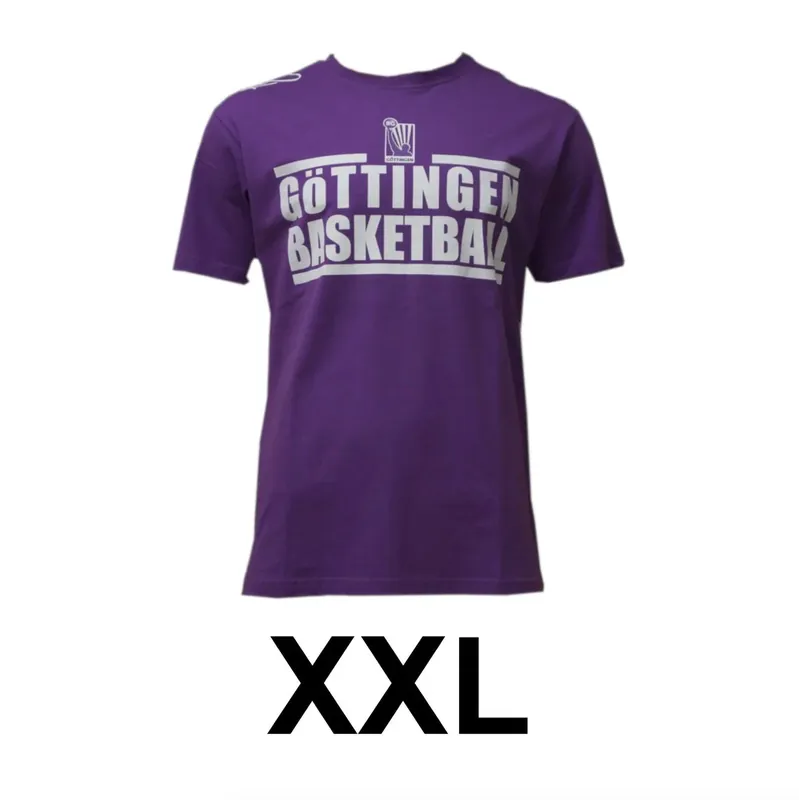 Super-Preis Basketball T-Shirt Göttingen BG Veilchen Größe XXL Lila 100% Baumwolle K1X