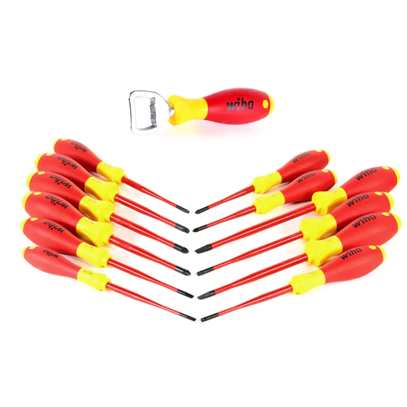 Top-Seller Wiha Schraubendreher Set SoftFinish electric slimFix 12 tlg ( 41003 ) + Flaschenöffner