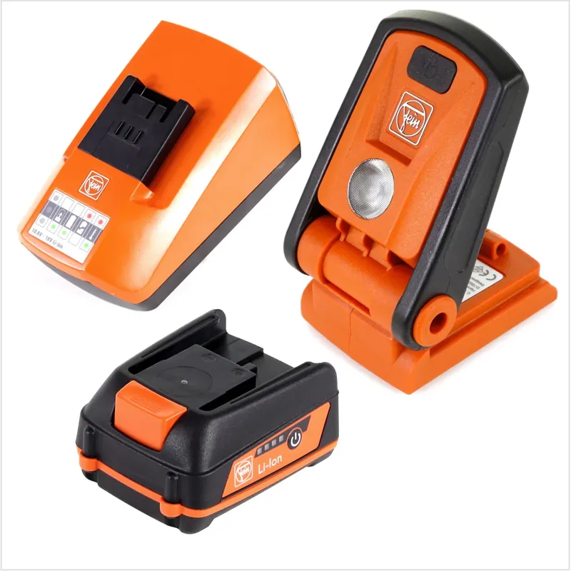 FEIN ALED 12 Akku LED - Lampe 12-18V + 1x Akku 3,0Ah 12V + Ladegerät ALG 50 Finale Aktion