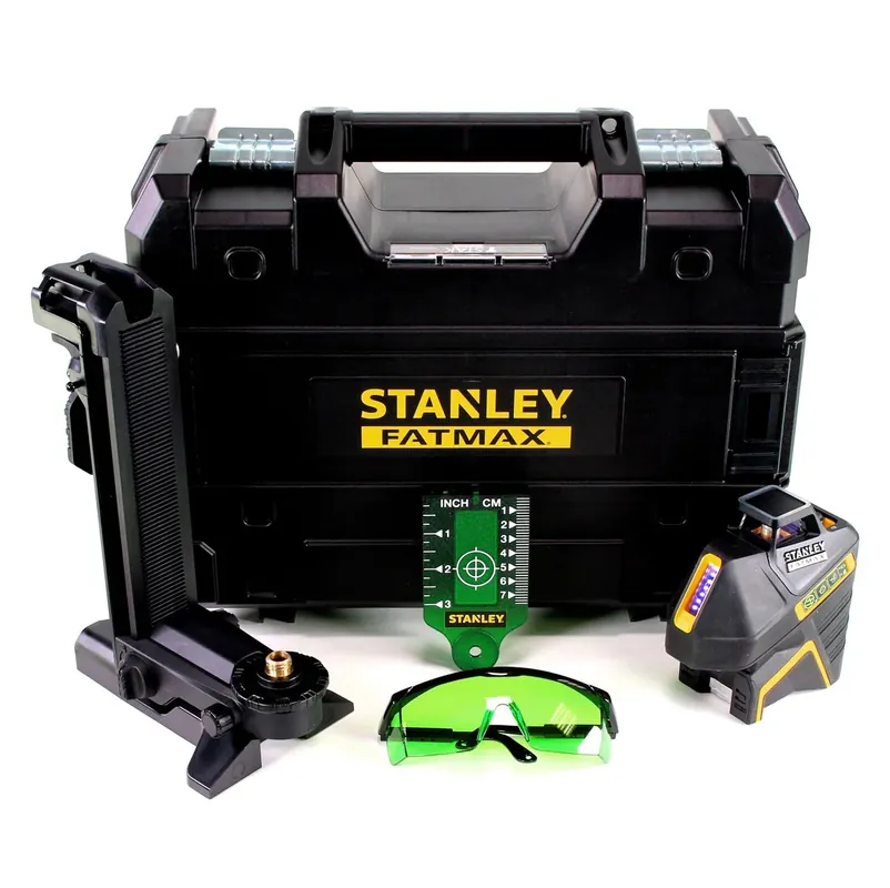 Aktuell Stanley SLG-2V Linien Laser FatMax Li-Ion Grün ( FMHT77617-1 ) 360° IP54 + TSTAK