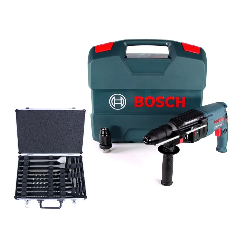 Bosch GBH 2-26 F Bohrhammer 830W 2,7J SDS-plus + 17tlg. Bohrer Meißel Set + Koffer Nur Für Kurze Zeit