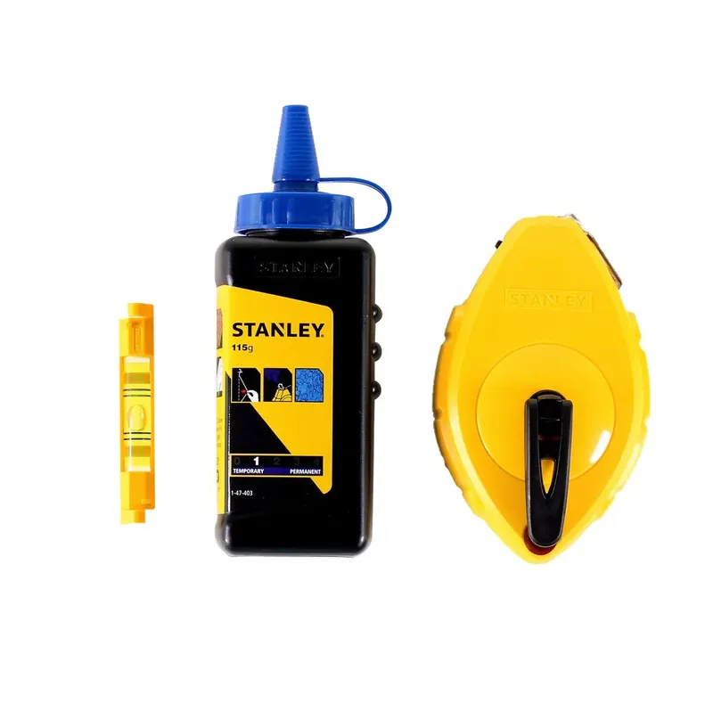Angebot Stanley FatMax Schlagschnur Set 30m + 115g blaue Kreide + Schnurwasserwaage ( 0-47-443 )