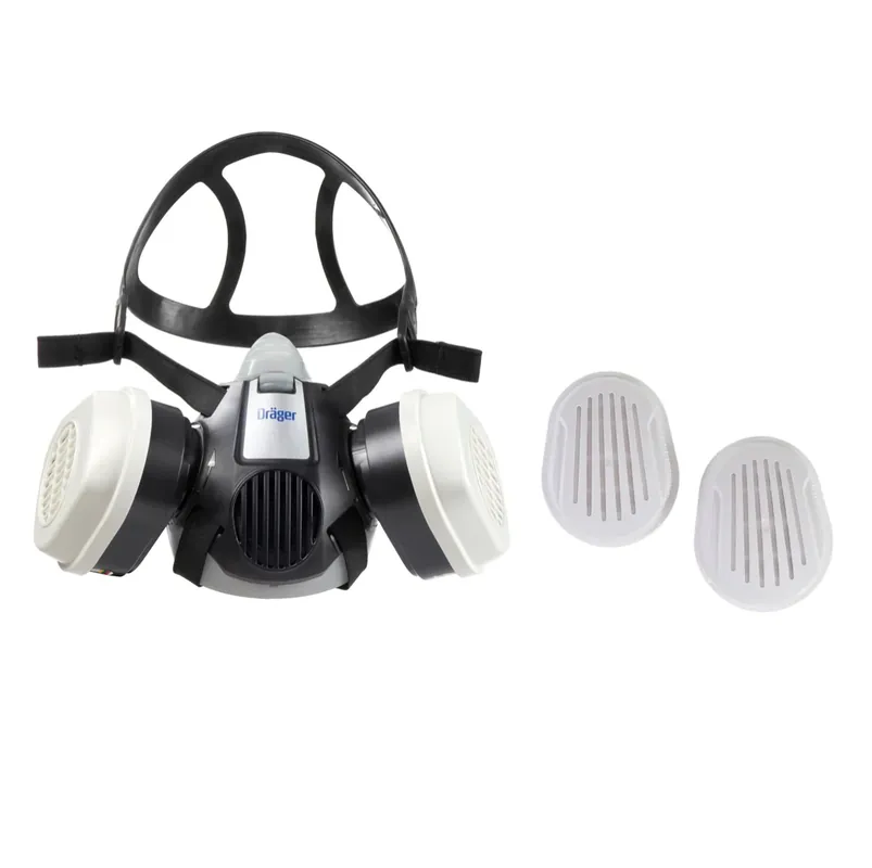 Dräger X-plore 3300 L Atemschutz Maske Halbmaske für Bajonettfilter Größe L + X-plore Kombinationsfilter Bajonett ( 6738817 ) A1B1E1K1 Hg P3 R D Geprüft