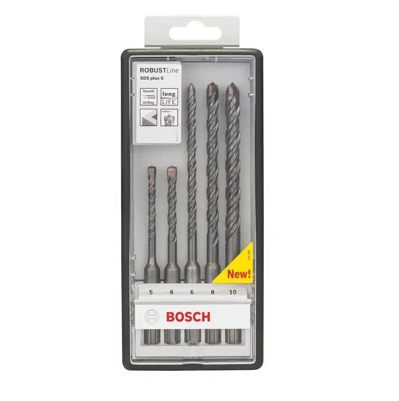 Solange Der Vorrat Reicht Bosch Robust Line SDS-plus 5 Hammerbohrer Set 5tlg. 5/6/8/10mm ( 2607019927 ) PGM zertifiziert