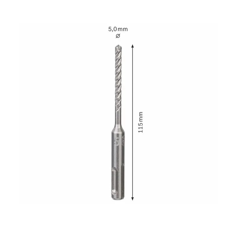 Bosch Hammerbohrer SDS-plus 7X Bohrer 5x50x115mm Carbide ( 2608576104 ) PGM zertifiziert Markenprodukt
