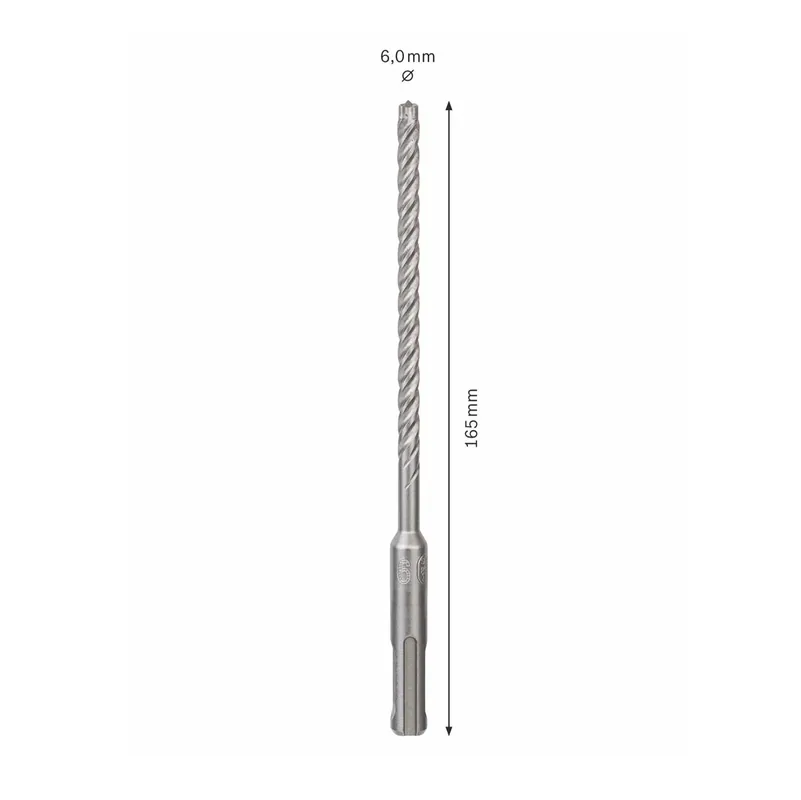 Bosch Hammerbohrer SDS-plus 7X Bohrer 6x100x165mm Carbide ( 2608576117 ) PGM zertifiziert Versand Am Gleichen Tag