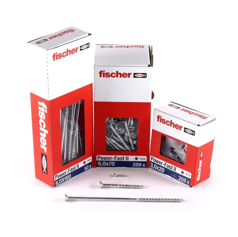 Nur Heute Fischer Power-Fast II FPF II Spanplattenschraube 6,0x40 mm 200 Stück ( 670476 ) Senkkopf mit Torx Teilgewinde galvanisch verzinkt, blau passiviert