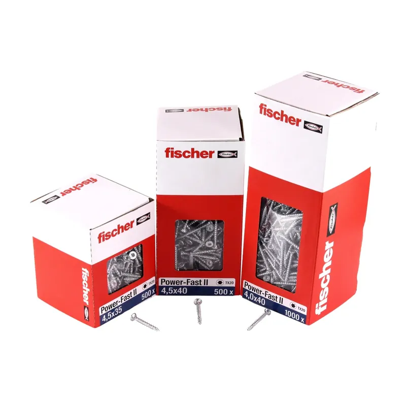 Beliebt Fischer Power-Fast II FPF II Spanplattenschraube 3,0x12 mm 200 Stück ( 670056 ) Pan Head mit Torx Vollgewinde galvanisch verzinkt, blau passiviert