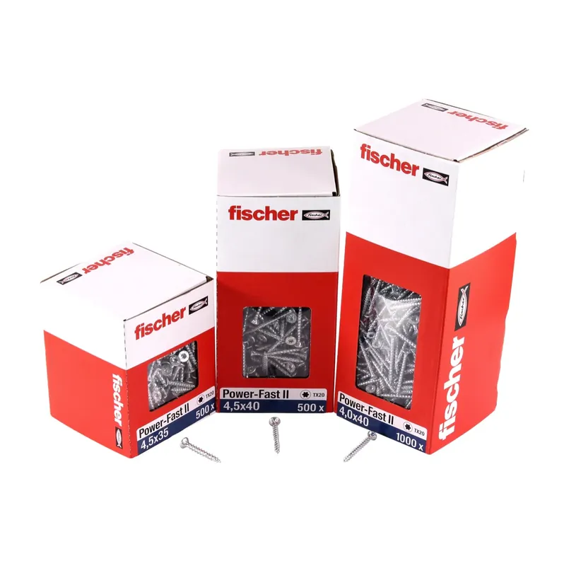 Abverkauf Fischer Power-Fast II FPF II Spanplattenschraube 3,0x16 mm 200 Stück ( 670057 ) Pan Head mit Torx Teilgewinde galvanisch verzinkt, blau passiviert