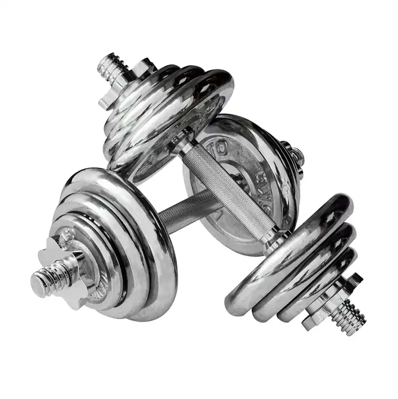 Kracherpreis inSPORTline Kurzhantel Set 15kg Gusseisen Hantelset Chrom ( 2x Kurzhantelstange + 4x Gewicht 0,5 kg + 8x Gewicht 1,0 kg ) YLDS14