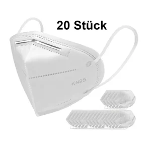 Meistverkauft 20x Mundschutz Atemschutz Maske KN95 95% Filterleistung FPP2 vergleichbar 4-lagig