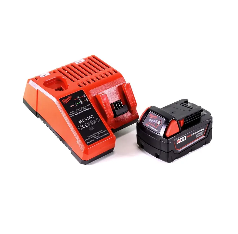 Must-Have Milwaukee M18NRG-301 Akku Starter Set 18V mit M18 BX B3 Akku 3,0Ah + M12-18C Ladegerät