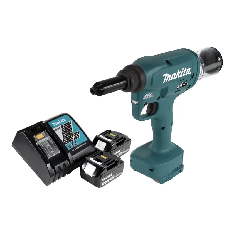 Heißes Angebot Makita DRV 250 RF Akku Blindnietsetzgerät 18V 20kN Brushless + 2x Akku 3,0Ah + Ladegerät