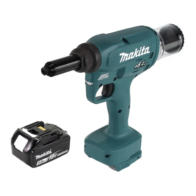Markenware Makita DRV 250 T1 Akku Blindnietsetzgerät 18V 20kN Brushless + 1x Akku 5,0Ah - ohne Ladegerät