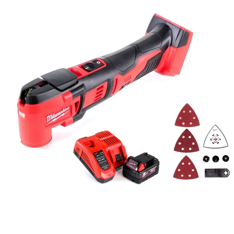 Must-Have Milwaukee M18 BMT-501 Akku Multifunktionswerkzeug 18 V + 1x Akku 5,0 Ah + Ladegerät