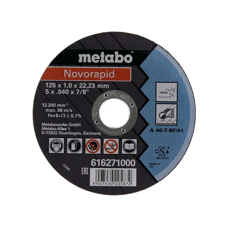 Preis Gesenkt Metabo Novorapid TF41 Trennscheibe Inox 125x22,23 mm 25 Stk. ( 25x 616271000 ) für Winkelschleifer