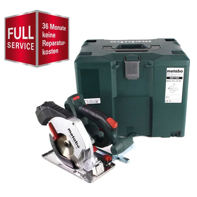 GRATIS 3 Jahre Full Service Rundum Schutz Metabo MKS 18 LTX 58 Akku Metall Handkreissäge 18V 165 mm Solo ( 600771840 ) + MetaLoc - ohne Akku, ohne Ladegerät Nur Für Kurze Zeit