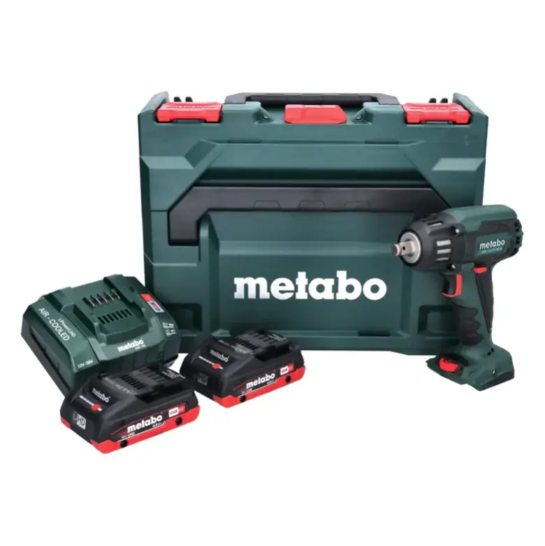 Metabo SSW 18 LTX 400 BL Akku Schlagschrauber 18 V 400 Nm 1/2" Brushless + 2x Akku 4,0 Ah + Ladegerät + metaBOX Mega-Angebot