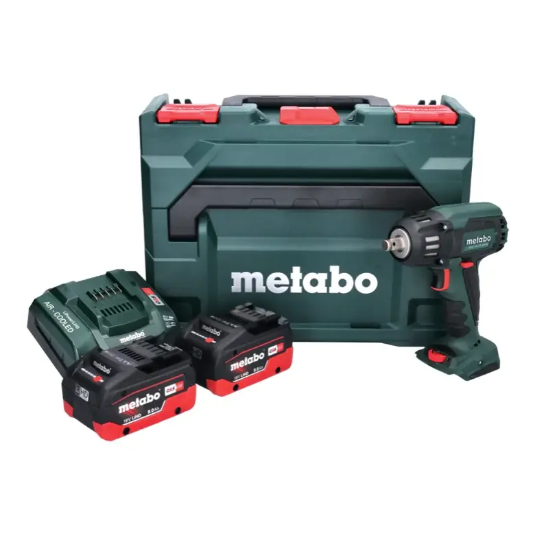 Metabo SSW 18 LTX 400 BL Akku Schlagschrauber 18 V 400 Nm 1/2" Brushless + 2x Akku 8,0 Ah + Ladegerät + metaBOX Expressversand