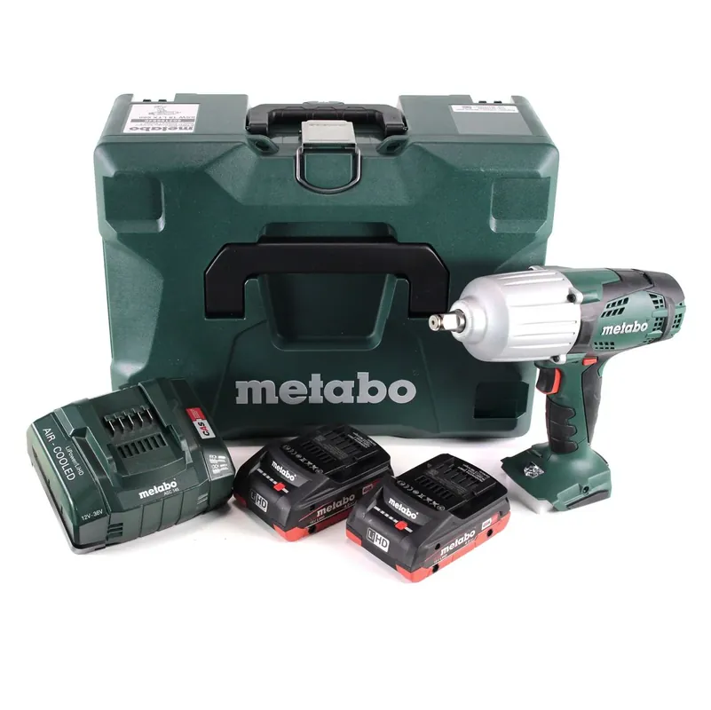 Metabo SSW 18 LTX 600 Akku Schlagschrauber 18 V 600 Nm 1/2" + 2x LiHD Akku 4,0 Ah + Ladegerät + MetaLoc Geprüft