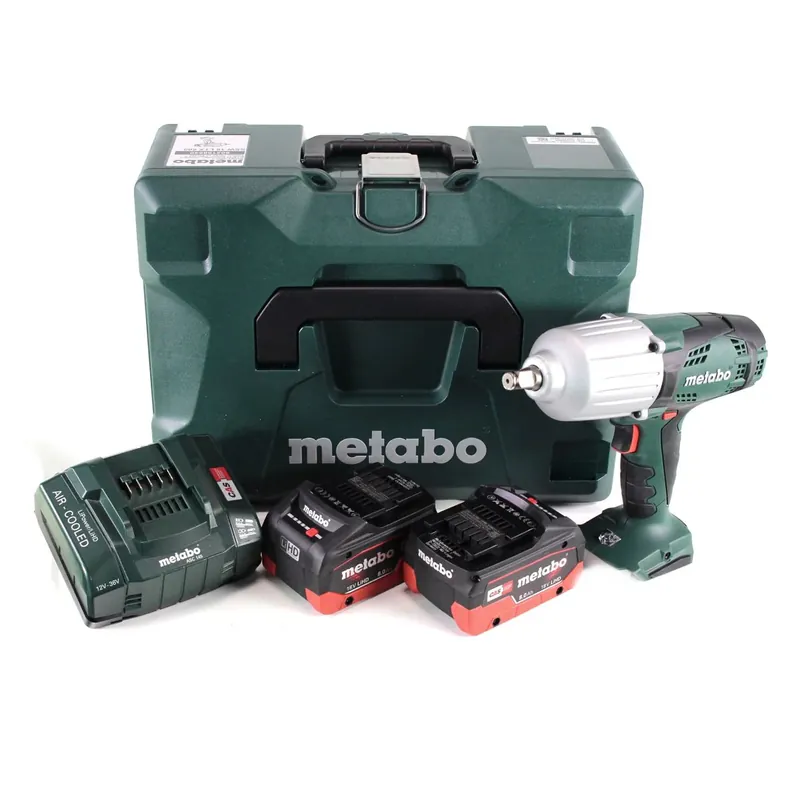 Geprüft Metabo SSW 18 LTX 600 Akku Schlagschrauber 18 V 600 Nm 1/2" + 2x LiHD Akku 8,0 Ah + Ladegerät + MetaLoc