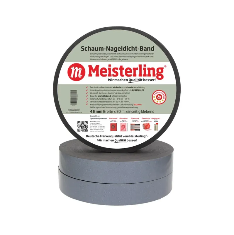 Abverkauf Meisterling Schaum Nageldicht Band 3 mm x 45 mm x 30 m ( 006040000040 )