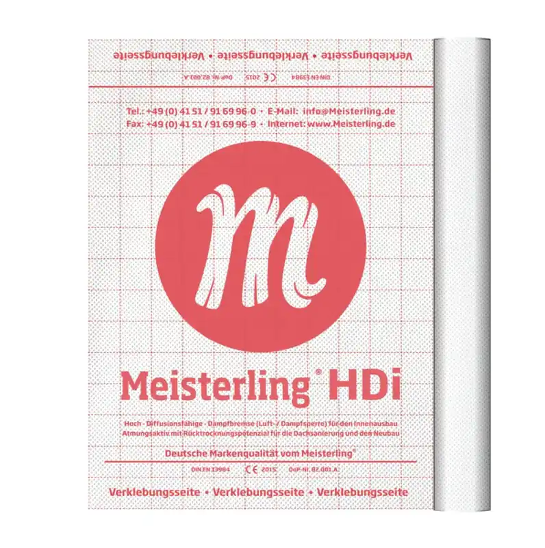Meisterling HDi Dampfsperre atmungsaktiv 1,5x50 m ( 005100000110 ) Dampfbremse / Luftsperre Sd Wert ca. 2 m Preisknaller