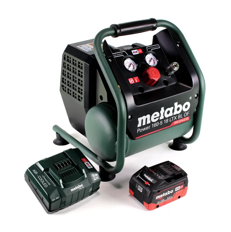 Schneller Versand Metabo Power 160-5 18 LTX BL OF Akku Kompressor 18 V 8,0 bar Brushless + 1x LiHD Akkupack 8,0 Ah + Ladegerät