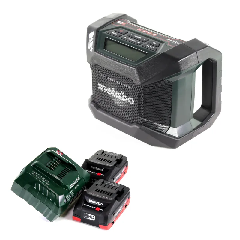 Metabo R 12-18 DAB+ BT Akku Baustellenradio 12-18 V DAB+ + 2x LiHD Akku 4,0 Ah + Ladegerät Must-Have