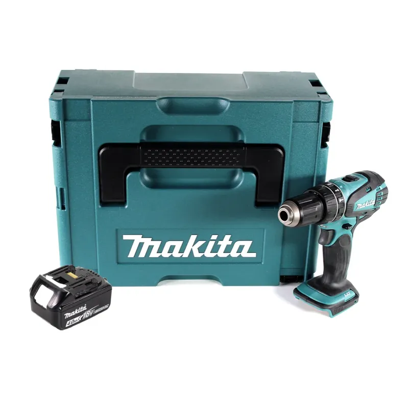 Highlight Makita DHP 456 M1J Akku Schlagbohrschrauber 18 V 50 Nm + Makpac + 1x 4,0Ah Akku - ohne Ladegerät