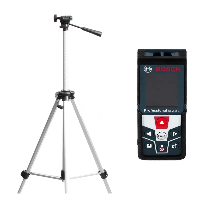 Bosch GLM 500 Laser Entfernungsmesser + Stanley Stativ 1/4" Zertifiziert