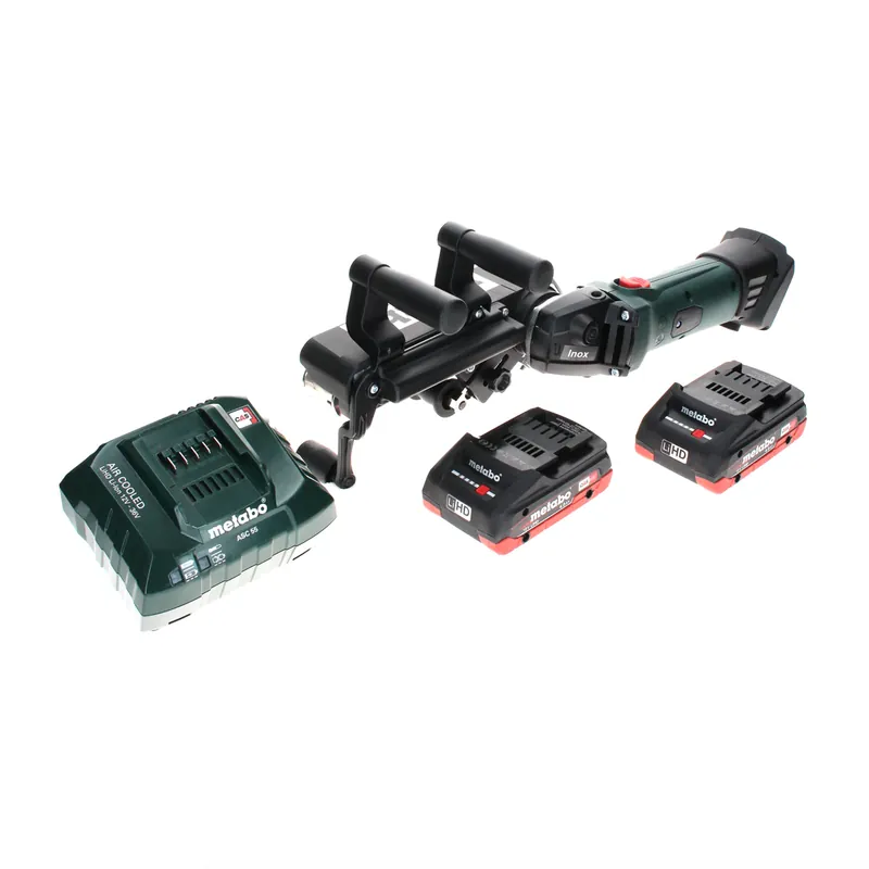 Top-Angebot Metabo RB 18 LTX 60 Akku Rohrbandschleifer 18 V 60 mm + 2x LiHD Akku 4,0 Ah + Ladegerät