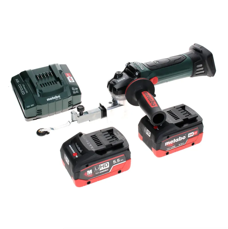 Metabo BF 18 LTX 90 Akku Bandfeile 18 V 90 mm + 2x LiHD Akku 5,0 Ah + Ladegerät Highlight