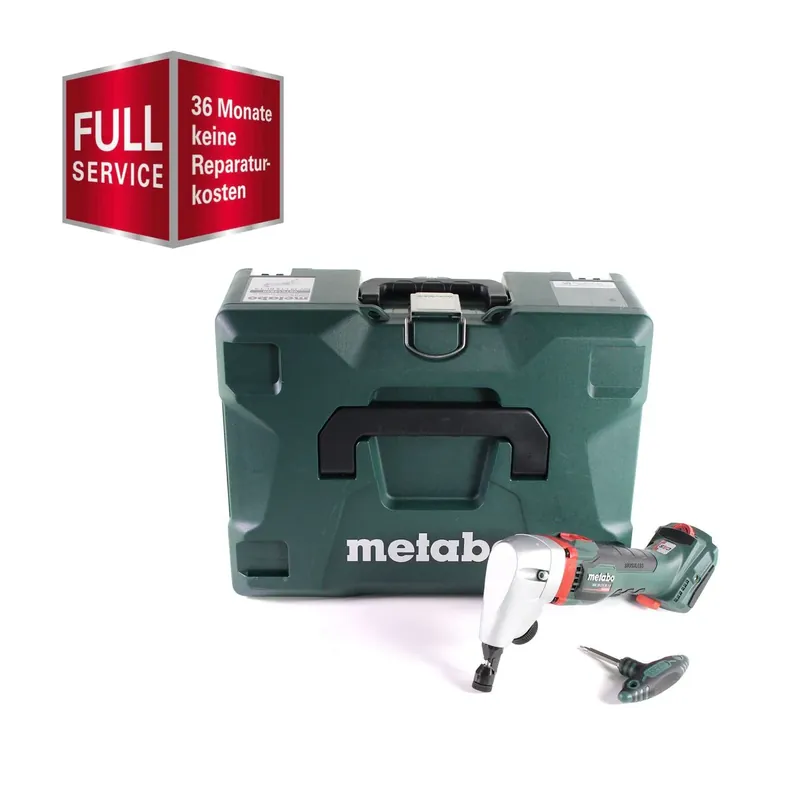GRATIS 3 Jahre Full Service Rundum Schutz Metabo NIV 18 LTX BL 1.6 Akku Nibbler 18 V Brushless ( 601614840 ) Solo Knabber + MetaLoc - ohne Akku, ohne Ladegerät Kracherpreis