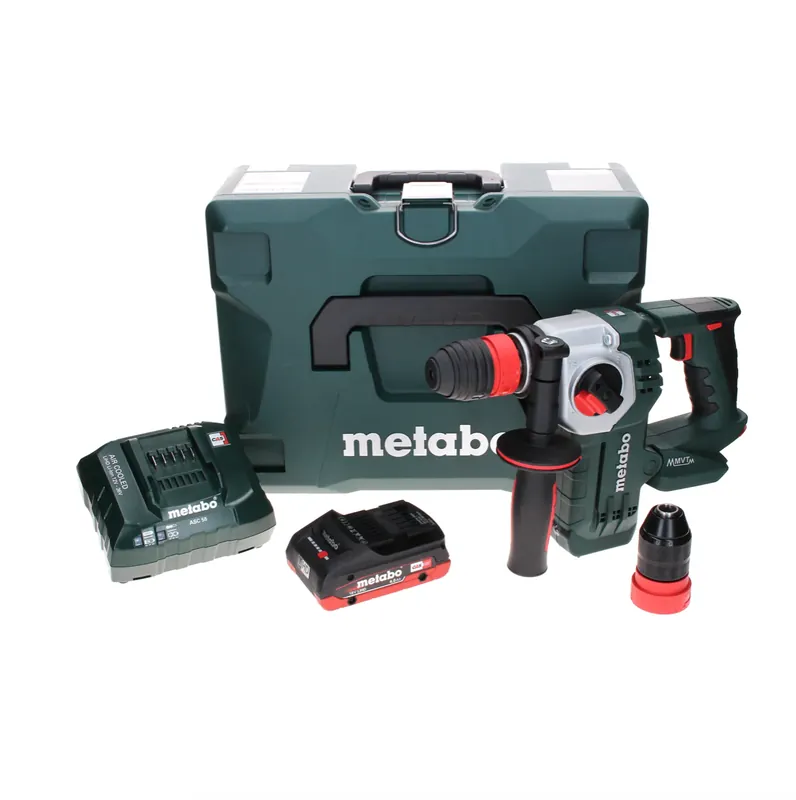 Ausverkauf Metabo KHA 18 LTX BL 24 Quick Akku Kombihammer 18 V 2,2 J SDS-plus Brushless + 1x LiHD Akku 4,0 Ah + Ladegerät + MetaLoc