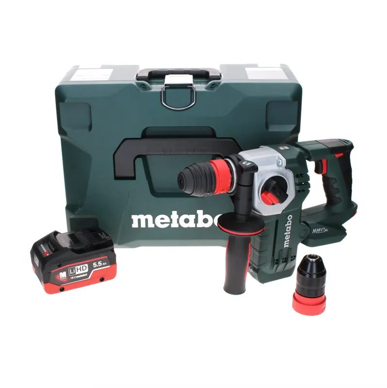 Wochenendangebot Metabo KHA 18 LTX BL 24 Quick Akku Kombihammer 18 V 2,2 J SDS-plus Brushless + 1x LiHD Akku 5,5 Ah + MetaLoc - ohne Ladegerät